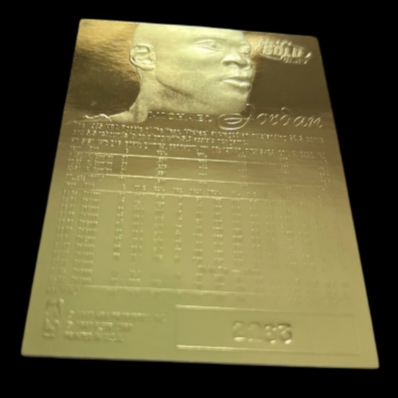 🔥🏀1996 FLEER MICHAEL JORDAN BASKETBALL CARD - GOLD LEAF - LIMITED EDITION - Picture 2 of 2